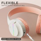 Wireless Bluetooth 5 3 Headphones Over Ear Led Headset Stereo Noise Cancelling