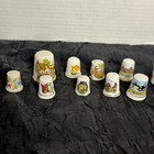 Mixed Lot Of 15  Vintage Style Porcelain Thimbles Flowers Birds Butterflies Etc