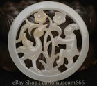 2 2  Old Chinese Natural Hetian Jade People Person Bird Flower Yubi Pendant