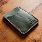 Mcarthur Golf Club Holderness   Bourne Wallet Genuine Leather Wax Green Minimal