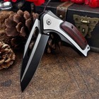 8 2   wood Black Tactical Spring Assisted Open Blade Folding Pocket Knife Hunting