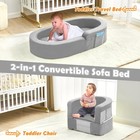 Toddler Travel Bed-portable Toddler Bed  Foldable 2-in-1 Travel Toddlers Kids   