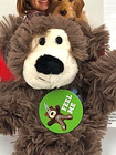 Kong Wild Knots Bear Xs Dark Brown Squeaky Plush Dog Toy 4 