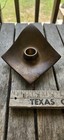 Vintage Solid Brass Orskov Sculptural Candle Holder Modernist