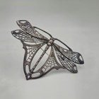 Large 3 5  Vintage 925 Sterling Silver Dragonfly Brooch Pin   Gothic Art Nouveau