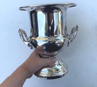 Leonard Of Boston Gadroon Silver Plated Trophy Champagne Ice Bucket No  534