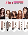 5 In 1 Curling Iron   Thermal Brush Set With 4 Interchangeable Ceramic Barrels  