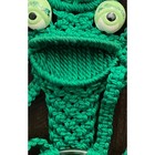 Vintage Green Macram   Frog Wall Hanging     Handmade Rope Art Decor