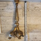 Vintage 10  Brass Metal Candle Holder Elaborate Heavy Hollywood Regency