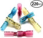 220 Waterproof Heat Shrink Wire Spade Connectors Crimp Terminals Solder Seal Kit
