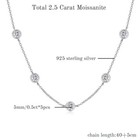 2 5ct D Vvs1 Moissanite Bubble Pendant Women Necklace 925 Sterling Silver Choker