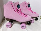 Sure Grip Boardwalk Tea Berry light Pink  Suede Roller Skates Womens Size 9