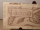 Vtg Craftaid Leather Template No Hunting No  2960 Billfold Pattern Wildlife 