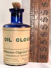 Vtg Mckesson Churchill Drug Co Cobalt Oil Cloves Medicine Bottle 1900 Ia Ill Neb