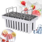 20pcs Flat Ice Pop Molds Stainless Steel Diy Stick Mould Ice Lolly Popsicle Mold