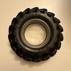 Firestone Tractor Tire Ashtray Vintage   Rubber Embossed Glass Great Condition