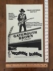 Gatemouth Brown May 1980 Poster So Bend Indiana Concert 11x17  Vegetable Buddies