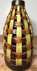 Woven Basket-style Decorative Vase In Brown   Olive Green