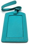 Tiffany   Co Blue Leather Luggage Tag Travel Id Holder Box Gift Bag
