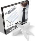 250-pack Plastic Collar Stays For Men   s Dress Shirts In 4 Sizes  White Inserts 