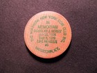 1990 Watertown  New York Wooden Nickel Token - No  Ny Coin Club Show Wooden Coin