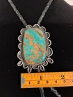 Vintage Bennett  Navajo Sterling Silver Turquoise Bolo  c-31 