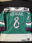 Autographed 1995-96 Mighty Ducks Of Anaheim Ccm Wild Wing Jersey - Selanne Xxl