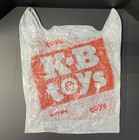 Kb Toys Store  Plastic Shopping Bag   Large 24    X 20      Color Grey W Red Print