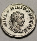 Rare Genuine Ancient Roman Silver Xf Coin Antoninianus Philip Ii 247 Spear Globe
