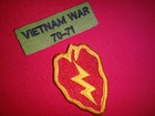 2 Vietnam War Patches  Vietnam War 70-71 Tab   Us 25th Infantry Division Patch