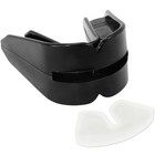 Meister Double Mouth Guard W  Case - Black Mma Gum Shield - Custom Fit Moldable