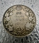 1918 Canada Silver Half Dollar 50c George V  925 Sterling Ottawa 854989 Mintage
