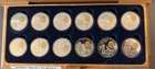 Norway 12 X 1 Oz Silver Medal Set -  Norwegian Heroes -  In Beautiful Wooden Box