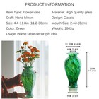 Hand Blown Green Classic Vase For Home Decor  11 5inch Glass Flower Vase For    