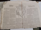March 8  1862  The World Newspaper  Brunswick Georgia Map  Civil War  Rare