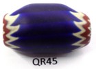 Nice Barrel Oval Antique Venetian Chevron Trade Bead African Or45 Bg 66