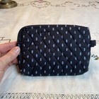 Vera Bradley Quilted Cosmetic Makeup Bag Alpine Black Print Retired