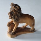 Antique Wooden Sculpture  lion   Rare Vintage Wood Carving  Professional Master