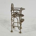 Vintage Miniature Brass Baby High Chair 1 12 Dollhouse Furniture 