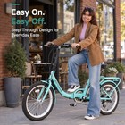 Eoyobike 20in Folding Bike 7-speed Step-through Compact Bicycle W  Basket