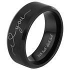 Men s 8mm Titanium Rings I Love You Matte Engagement Wedding Bands Comfort Fit