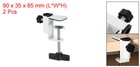 2pcs 0 49  Hole Dia  Universal C-clamp Desk Clamp For Table Lamp Mic Arm White