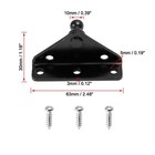 2 Set 10mm Car Ball Studs Mounting Brackets With Screws Black 63x30x38mm