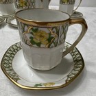 Antique Nippon Chocolate Set 11pc M Wreath 1911-1921  Yellow Rose Gold Gilt