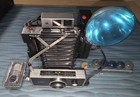 Vintage Polaroid Automatic 100 Land Camera Untested With Case And Accessories