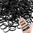 Shappy Heavy Duty Rubber Bands  4 Assorted Sizes  Black Stretch Bands