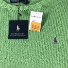 Polo Ralph Lauren Men s L Heavy Knit Ribbed Crew Sweater Green Pony Logo L s New