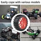 4pcs 1 8 Rc Buggy Paddle Tires 17mm Hex For Sand  Rally Off-road Orange-red