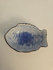 Kafuh Japan Sushi Plate Set 2 Blue Fish Shaped Dishes   2 Small Bowl 