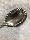 Antique Floral Edched Sterling Silver Flutted Berry Spoon By D  Low   Co